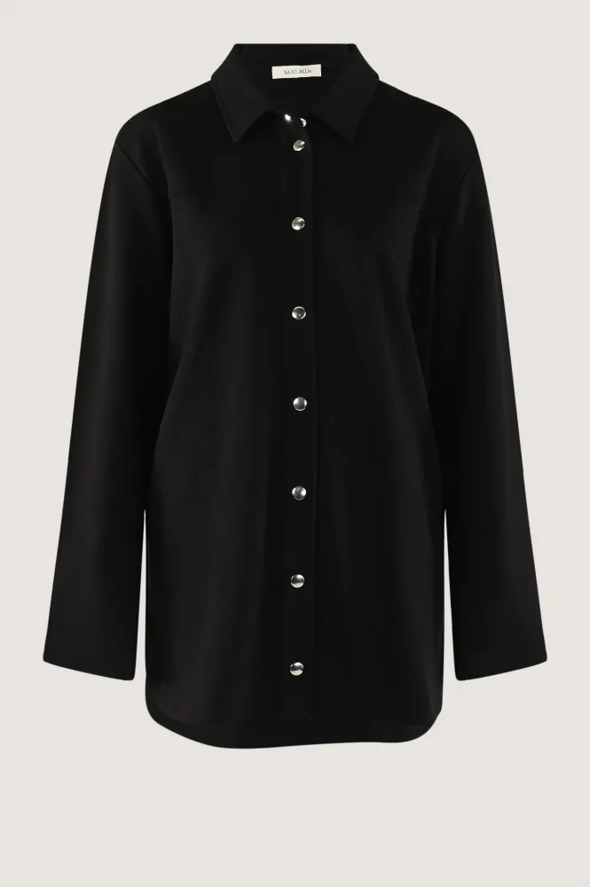 SANI BLU BLOUSE LANGE MOUW ZWART  