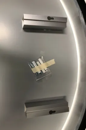 Best-Design Nero spiegel met LED Venetia  Ø 60 cm mat zwart