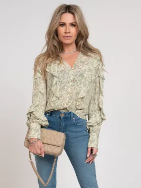Blouse met bloemenprint