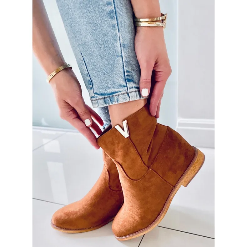 BM Laarzen op een verborgen wedge camel ZT1013 Camel bruin