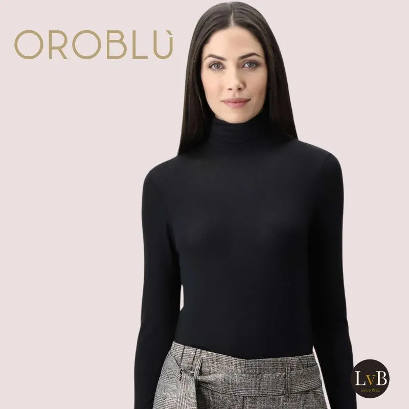 Oroblu – Perfect Line Cashmere – Turtle Neck Long Sleeve – Black