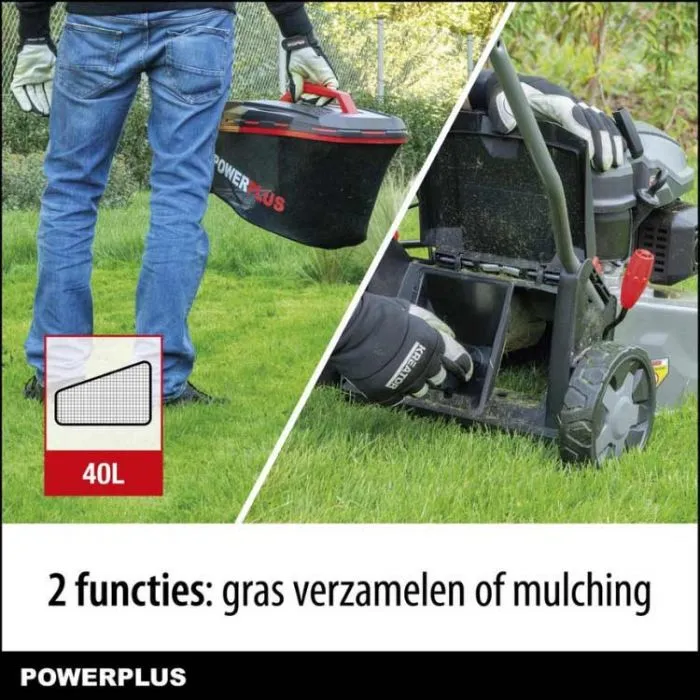 Powerplus Benzine Grasmaaier 42 cm, zelftrekkend