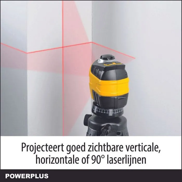 Powerplus Laserwaterpas zelfnivellerend, incl. statief en batterijen