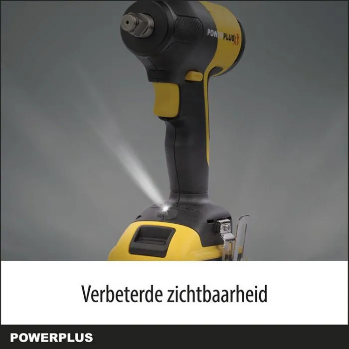 Powerplus Slagmoersleutel brushless 20V, incl. accu (2,0 Ah) & lader