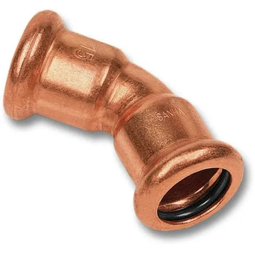 SANHAPRESS KOPER BOCHT 45°  88.9 MM PERS