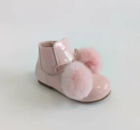 Spaanse laarsjes roze pommetjes maat 18 tm 25. 