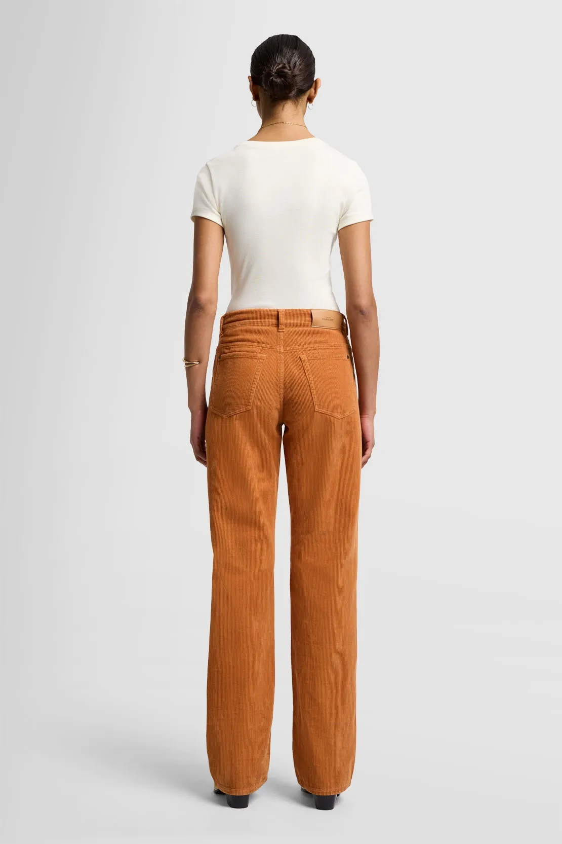   TESS TROUSER WIDE CORDUROY HONEY MUSTARD 