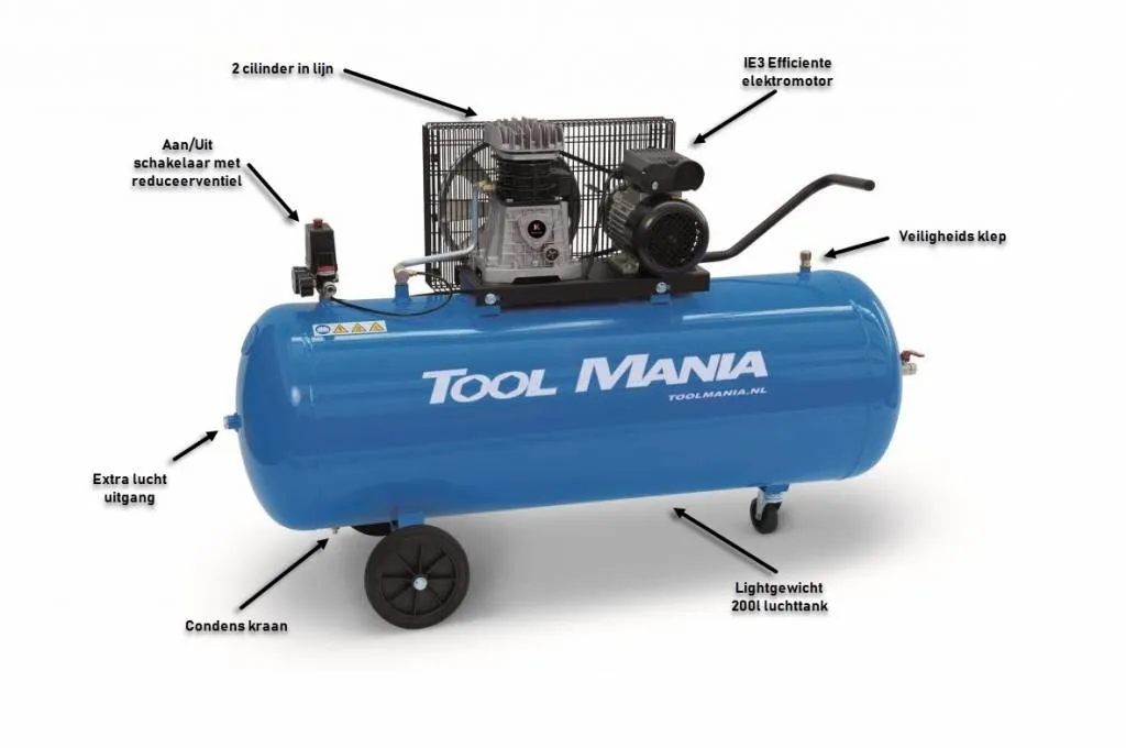 TM 200 Liter Compressor 3Hp, 230v