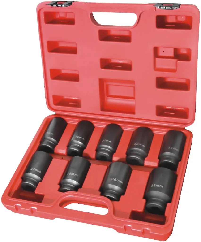 TM 9 Delige 1/2" Krachtdoppenset Grote Maten