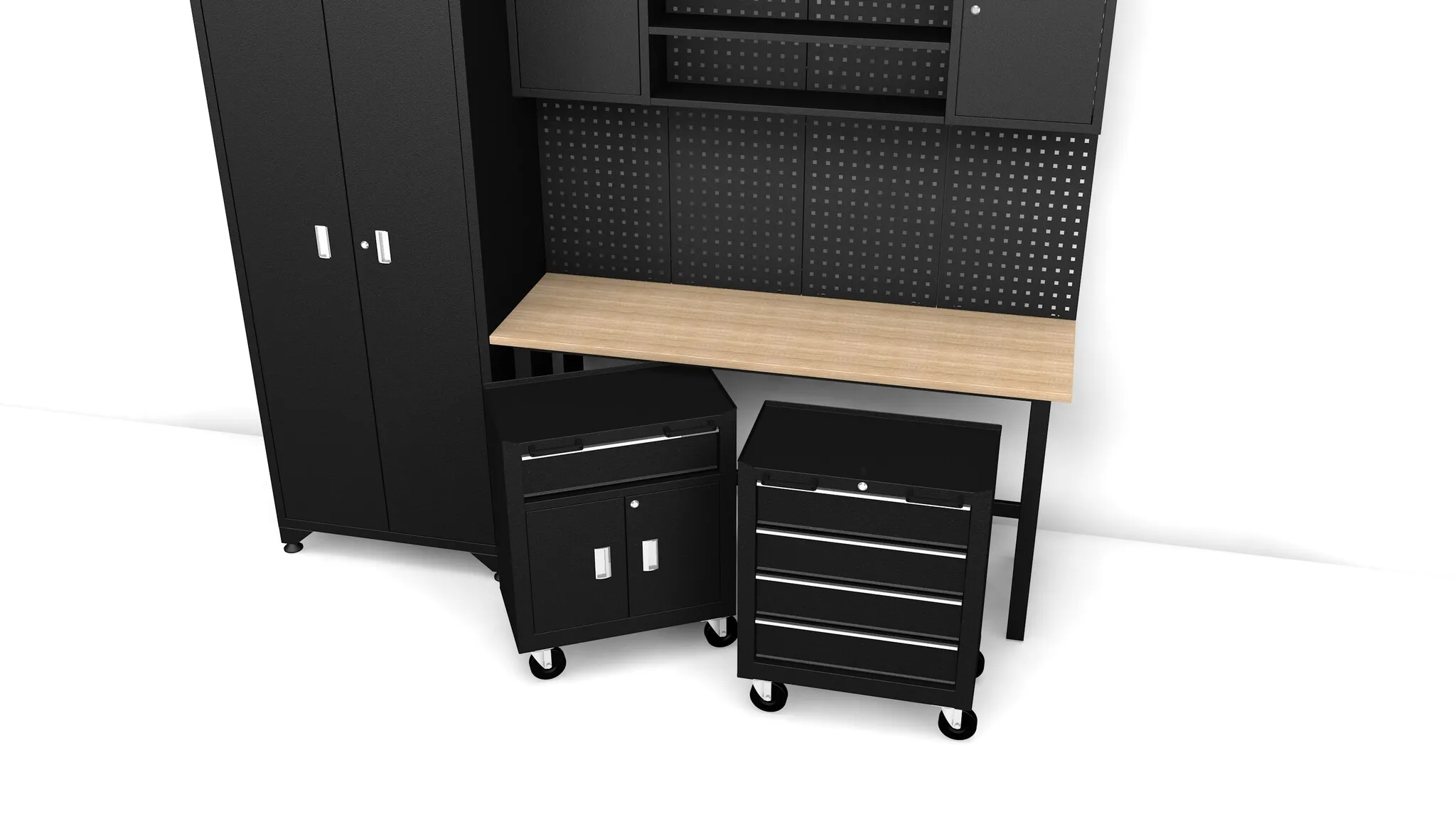 TM PREMIUM MODULAIR WERKPLAATSSYSTEEM, 6DELIG, MATZWART