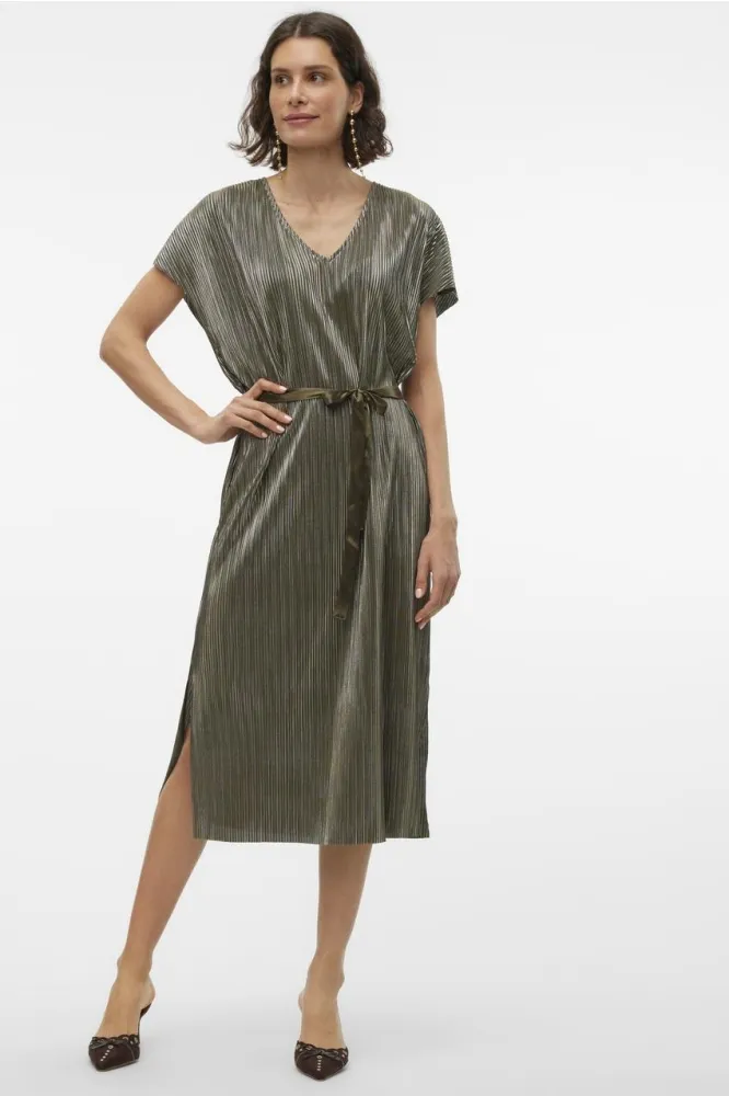 VMMUVI S/S CALF DRESS JRS BTQ 10314062 IVY GREEN